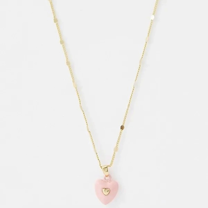 Изображение товара Колье HEART IN HEART розового цвета от PABUR для женщин