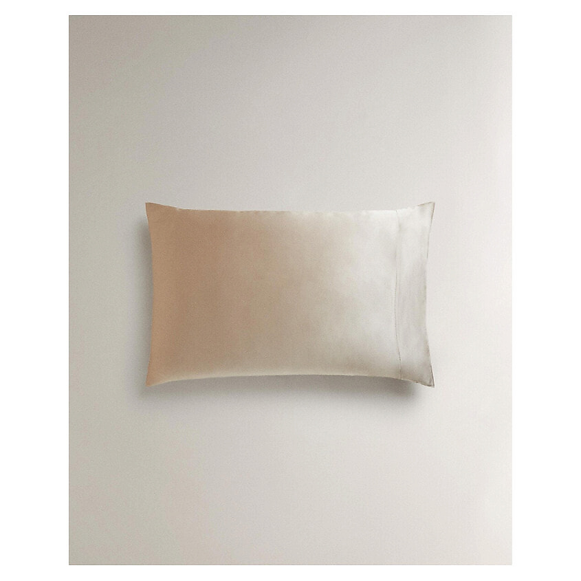 Изображение товара Наволочка из шелка мулине 50 x 75 см ZARA HOME коричневая