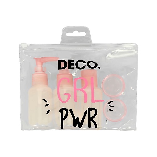 

DECO. Набор дорожных флаконов в косметичке girl power 92, Набор дорожных флаконов в косметичке girl power