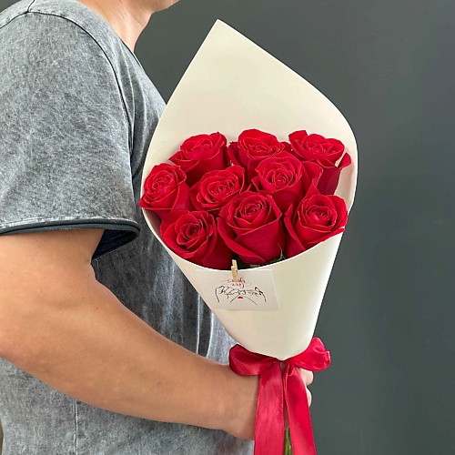 

ЛАЙФБУКЕТ Букет из 9 красных роз "Роза любви", Букет из 9 красных роз "Роза любви"