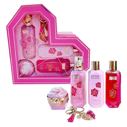 Набор средств для ухода за телом MEA Набор коробка-средце «Нектар дикой вишни»