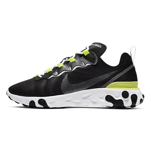 

NIKE Кроссовки React Element 55 Black Lemon Venom, Кроссовки React Element 55 Black Lemon Venom
