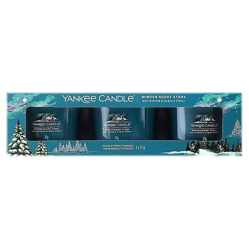 

YANKEE CANDLE Набор ароматических свечей Winter Night Stars Filled Votive, Набор ароматических свечей Winter Night Stars Filled Votive