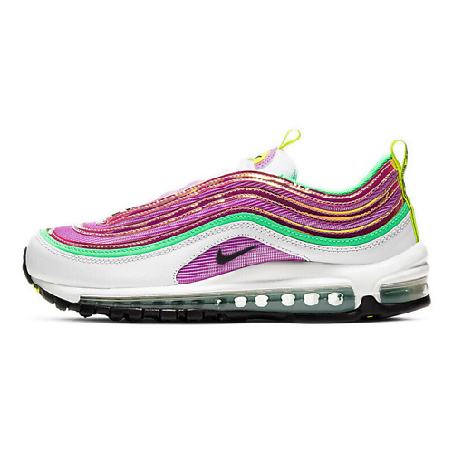 

NIKE Кроссовки Air Max 97 White Electro Green Fuchsia Glow, Кроссовки Air Max 97 White Electro Green Fuchsia Glow
