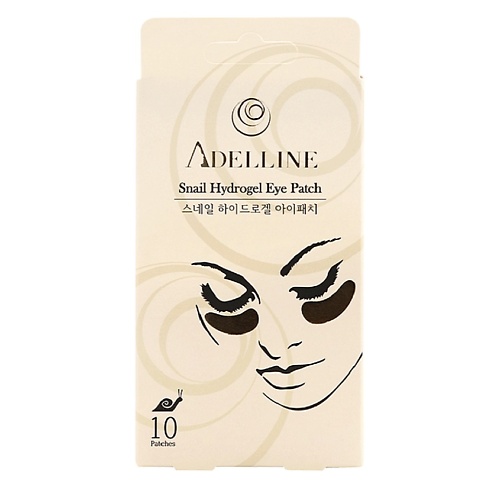 

ADELLINE Гидрогелевые патчи для глаз с муцином улитки, Гидрогелевые патчи для глаз с муцином улитки