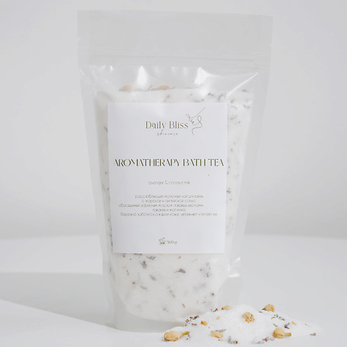 

DAILY BLISS SKINCARE Расслабляющий комплекс солей с кокосовым молоком и эфирным маслом лаванды 500, Расслабляющий комплекс солей с кокосовым молоком и эфирным маслом лаванды
