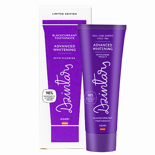 

DZINTARS Asari Зубная паста отбеливающая с черной смородиной 75, Asari Зубная паста отбеливающая с черной смородиной