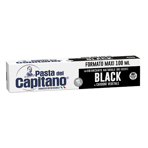 PASTA DEL CAPITANO Зубная паста с древесным углем Charcoal 100