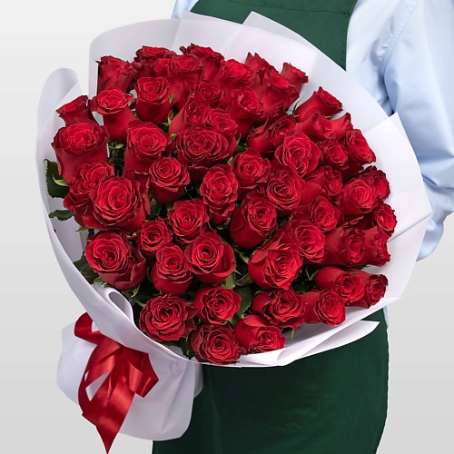 STUDIO FLORISTIC Букет Роз Кения 60 см 51 шт Вечер в Бордо 8599₽