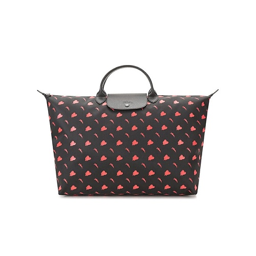 

LONGCHAMP Сумка Le Pliage Fabric Dumpling Bag Women's Black Red, Сумка Le Pliage Fabric Dumpling Bag Women's Black Red