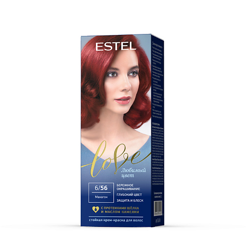 

ESTEL PROFESSIONAL Краска для волос, стойкая LOVE тон 6/56 Махагон 115, Краска для волос, стойкая LOVE тон 6/56 Махагон