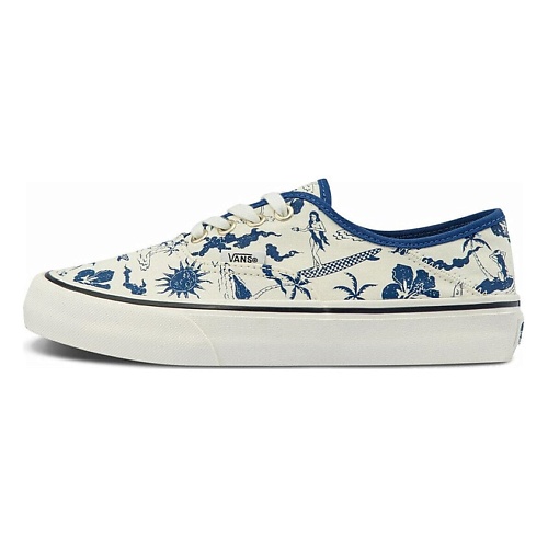 

VANS Кроссовки Authentic Low Tops Casual Skateboarding Shoes Beige Blue, Кроссовки Authentic Low Tops Casual Skateboarding Shoes Beige Blue