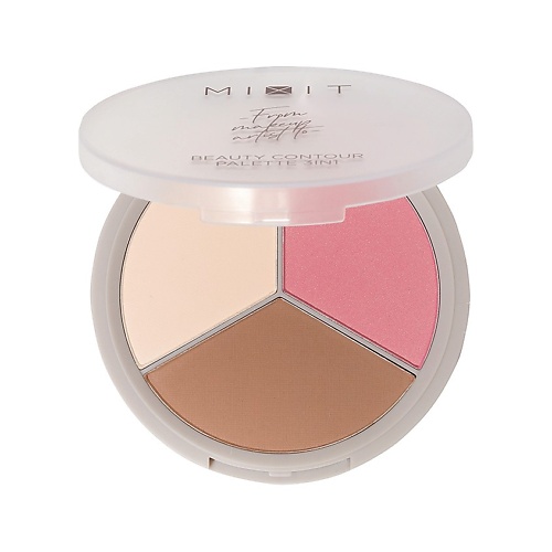 

MIXIT Палетка для скульптурирования лица BEAUTY CONTOUR 3в1, Палетка для скульптурирования лица BEAUTY CONTOUR 3в1