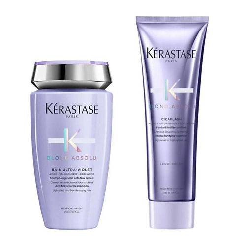 

KERASTASE Набор Blond Absolu Duo: Шампунь Bain Ultra-Violet + Кондиционер Fondant Cicaflash, Набор Blond Absolu Duo: Шампунь Bain Ultra-Violet + Кондиционер Fondant Cicaflash