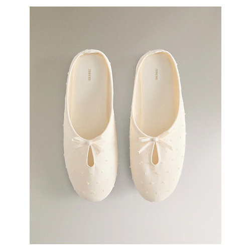 

ZARA HOME Домашние тапочки Mule с бантом, Домашние тапочки Mule с бантом