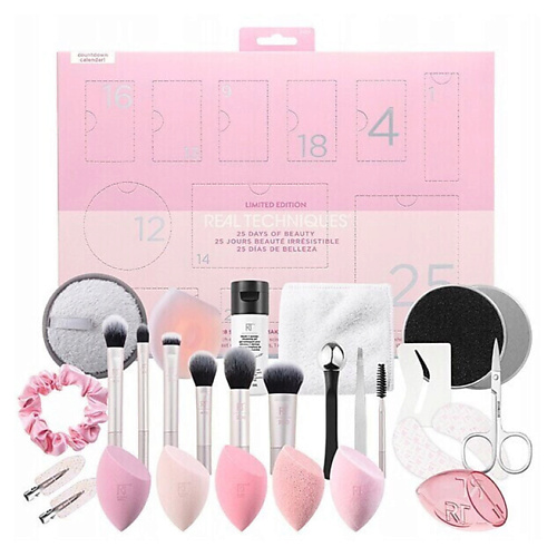 

REAL TECHNIQUES Адвент-календарь Advent Calendar 25 Days Of Beauty Limited Edition, Адвент-календарь Advent Calendar 25 Days Of Beauty Limited Edition