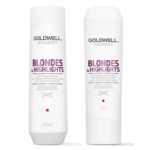 

GOLDWELL Набор Dualsenses Blondes & Highlights: Шампунь + Кондиционер, Набор Dualsenses Blondes & Highlights: Шампунь + Кондиционер