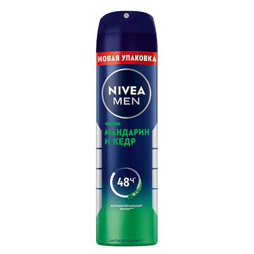 

NIVEA Men Дезодорант-антиперспирант спрей "Мандарин и кедр" 150, Men Дезодорант-антиперспирант спрей "Мандарин и кедр"