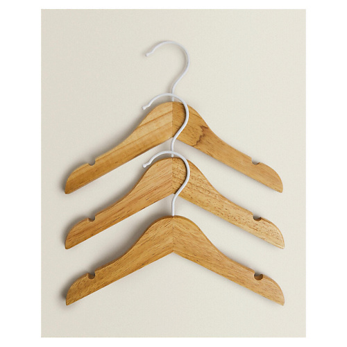 

ZARA HOME Набор из 3 деревянных вешалок для детской одежды, Набор из 3 деревянных вешалок для детской одежды