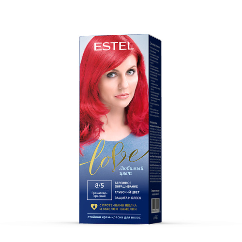 

ESTEL PROFESSIONAL Краска для волос, стойкая LOVE тон 8/5 Гранатово-красный 115, Краска для волос, стойкая LOVE тон 8/5 Гранатово-красный