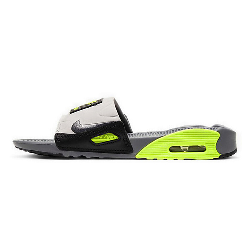 

NIKE Кроссовки Air Max 90 Slide Smoke Grey Volt Black, Кроссовки Air Max 90 Slide Smoke Grey Volt Black