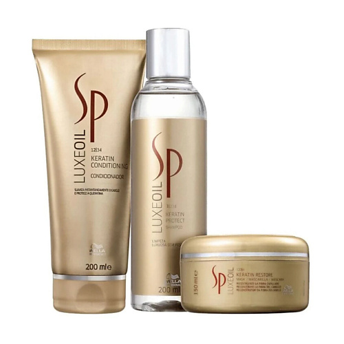 

WELLA PROFESSIONALS Набор LuxeOil Keratin Protect Bundle: Шампунь +Кондиционер + Маска, Набор LuxeOil Keratin Protect Bundle: Шампунь +Кондиционер + Маска