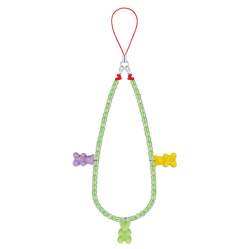 

MANIOVICH.AM Подвеска для телефона из бисера с мишками Gummy, Подвеска для телефона из бисера с мишками Gummy