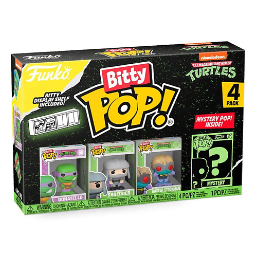 

FUNKO Фигурки черепашек-ниндзя Донателло Bitty POP!, 4 шт., Фигурки черепашек-ниндзя Донателло Bitty POP!, 4 шт.
