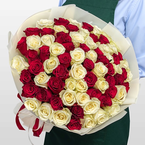 

STUDIO FLORISTIC Букет Роз Кения 60 см 75 шт «Теплые слова», Букет Роз Кения 60 см 75 шт «Теплые слова»