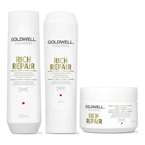 

GOLDWELL Набор Dualsenses Rich Repair: Шампунь + Кондиционер + Маска, Набор Dualsenses Rich Repair: Шампунь + Кондиционер + Маска
