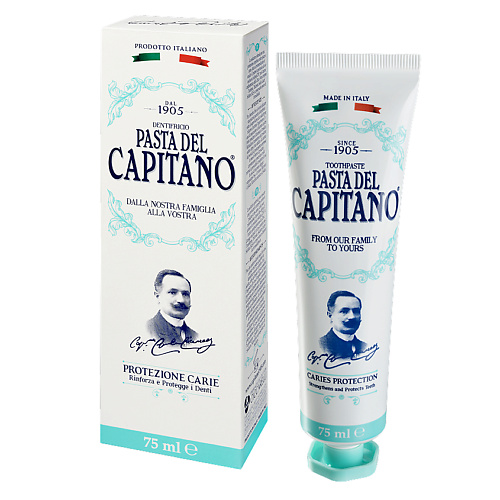 

PASTA DEL CAPITANO Зубная паста защитная Caries Protection 75, Зубная паста защитная Caries Protection