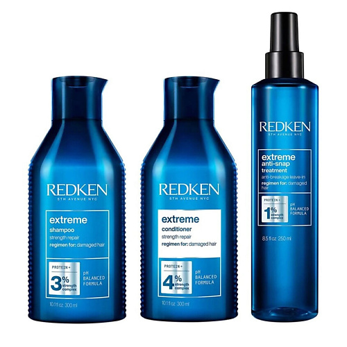 

REDKEN Набор Extreme Anti-Snap Bundle: Шампунь + Кондиционер + Укрепляющий спрей-уход, Набор Extreme Anti-Snap Bundle: Шампунь + Кондиционер + Укрепляющий спрей-уход