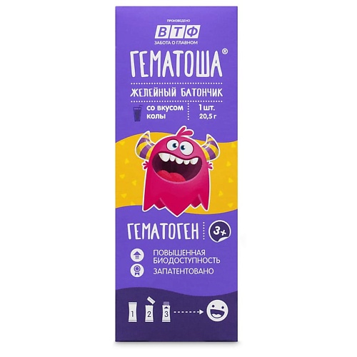 

ГЕМАТОША Желейный батончик со вкусом колы, Желейный батончик со вкусом колы