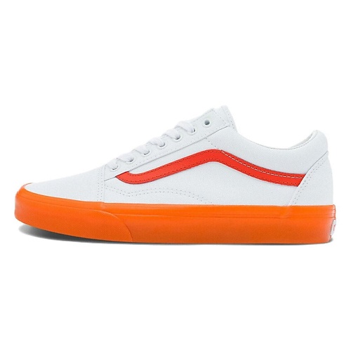 

VANS Кроссовки Old Skool Casual Low Top Skate Shoes Small Orange Side Stripe 'White', Кроссовки Old Skool Casual Low Top Skate Shoes Small Orange Side Stripe 'White'