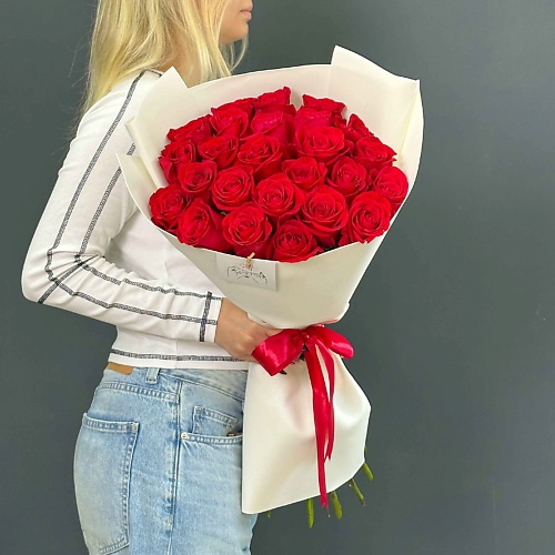

ЛАЙФБУКЕТ Букет из 25 красных роз "Пламя любви", Букет из 25 красных роз "Пламя любви"