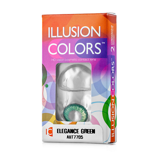 

ILLUSION Цветные контактные линзы ILLUSION colors ELEGANCE green, Цветные контактные линзы ILLUSION colors ELEGANCE green