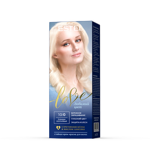 

ESTEL PROFESSIONAL Краска для волос, стойкая LOVE тон 10/1 Блондин серебристый 115, Краска для волос, стойкая LOVE тон 10/1 Блондин серебристый