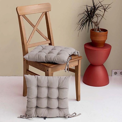 

PASIONARIA Подушка на стул "Тина" Светло-серый, Подушка на стул "Тина" Светло-серый