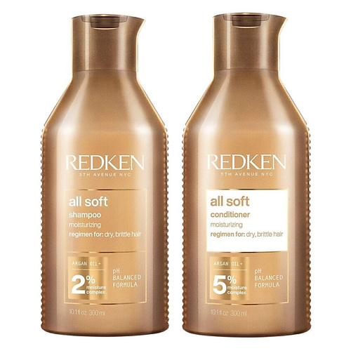 

REDKEN Набор All Soft: Шампунь + Кондиционер, Набор All Soft: Шампунь + Кондиционер