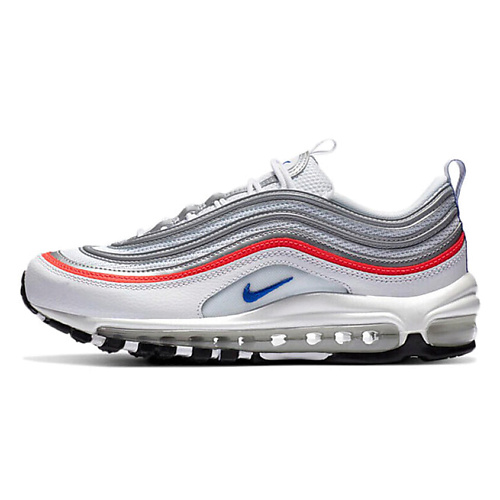 

NIKE Кроссовки Air Max 97 Metallic Silver Flash Crimson Racer Blue, Кроссовки Air Max 97 Metallic Silver Flash Crimson Racer Blue