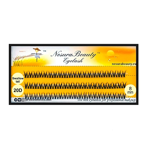 

NESURABEAUTY Ресницы пучки "Ласточкин хвост 20D", Ресницы пучки "Ласточкин хвост 20D"