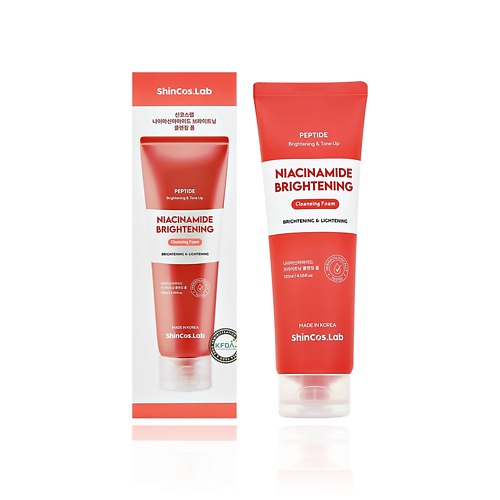 

SHINCOS.LAB Пенка для лица BRIGHTENING & LIGHTENING с ниацинамидом (выравнивающая тон кожи) 120, Пенка для лица BRIGHTENING & LIGHTENING с ниацинамидом (выравнивающая тон кожи)