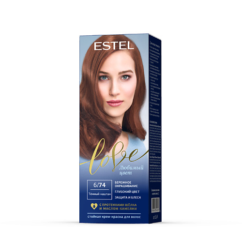 

ESTEL PROFESSIONAL Краска для волос, стойкая LOVE тон 6/74 Темный каштан 115, Краска для волос, стойкая LOVE тон 6/74 Темный каштан