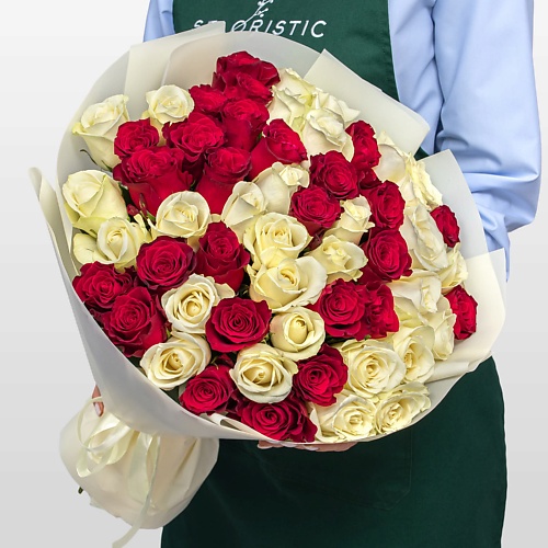 

STUDIO FLORISTIC Букет Роз Кения 60 см 51 шт «Идеальная пара», Букет Роз Кения 60 см 51 шт «Идеальная пара»