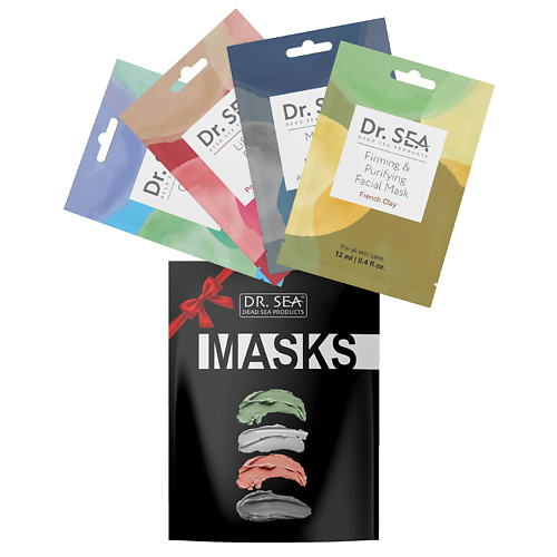 

DR. SEA Подарочный набор "Очищение, Лифтинг, Пилинг, Увлажнение: маски-саше для лица", 4 вида масок, Подарочный набор "Очищение, Лифтинг, Пилинг, Увлажнение: маски-саше для лица", 4 вида масок