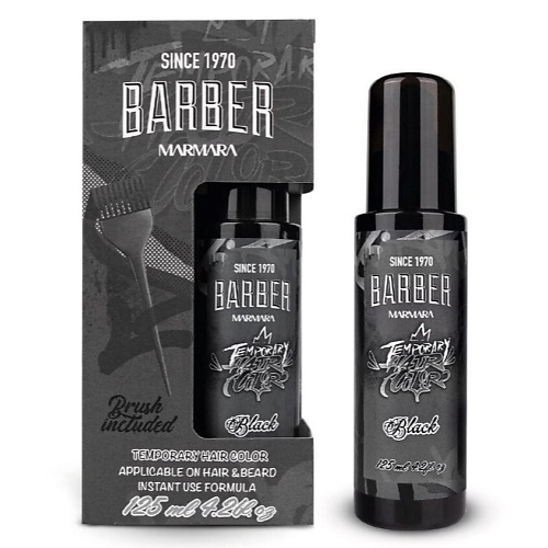 

MARMARA BARBER Спрей для временного окрашивания волос, бороды и усов " Black", Спрей для временного окрашивания волос, бороды и усов " Black"