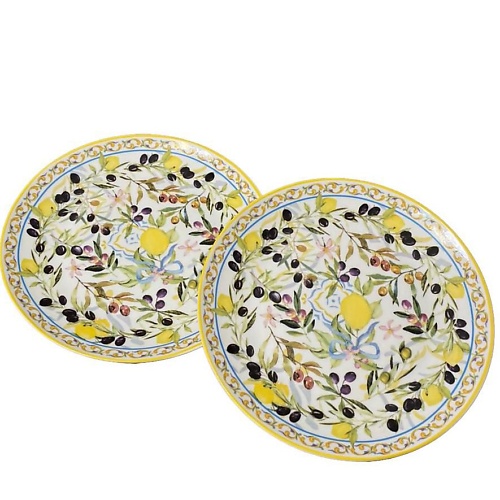 

GIFT'N'HOME Подарочный Набор десертных тарелок , костяной фарфор, диаметр 20 см, 2 шт , серия Оливки, Подарочный Набор десертных тарелок , костяной фарфор, диаметр 20 см, 2 шт , серия Оливки