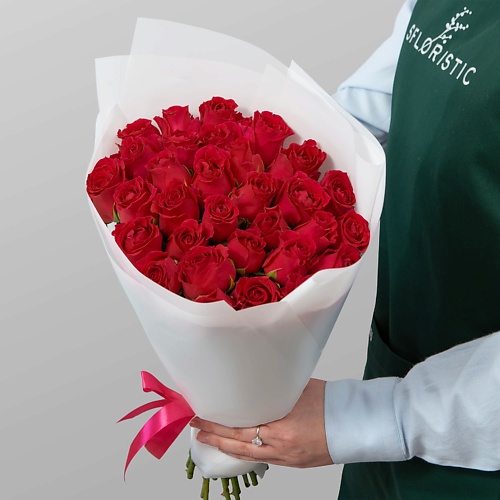 

STUDIO FLORISTIC Букет Роз Кения 31 шт «Пылающее чувство», Букет Роз Кения 31 шт «Пылающее чувство»