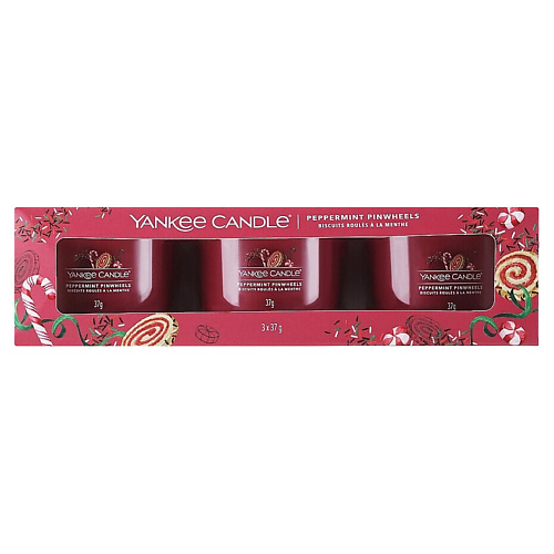 

YANKEE CANDLE Набор ароматических свечей Peppermint Pinwheels, Набор ароматических свечей Peppermint Pinwheels