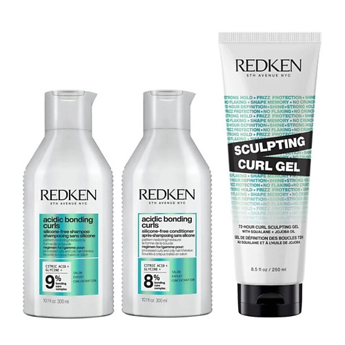 

REDKEN Набор Acidic Bonding Curls Bundle: шампунь + кондиционер + гель для укладки, Набор Acidic Bonding Curls Bundle: шампунь + кондиционер + гель для укладки